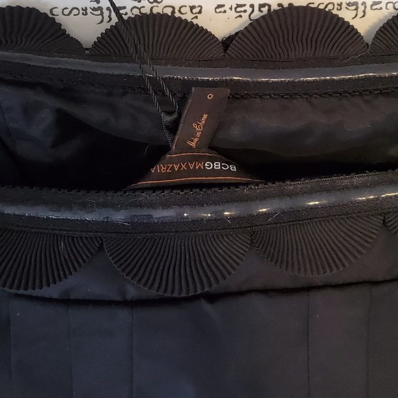 BCBG Black Taffeta Scalloped Dress - Picture 5 of 6